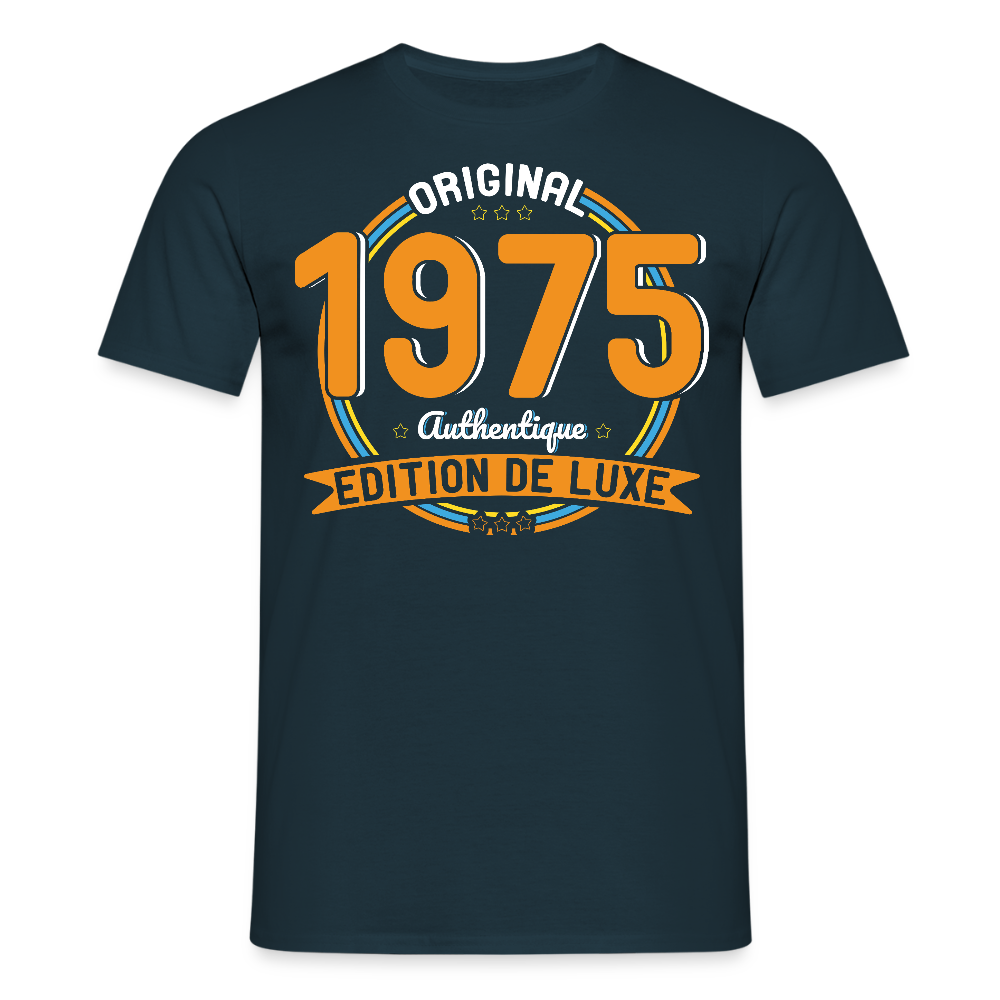 T-shirt Homme - Anniversaire 50 Ans - Original 1975 Authentique - marine