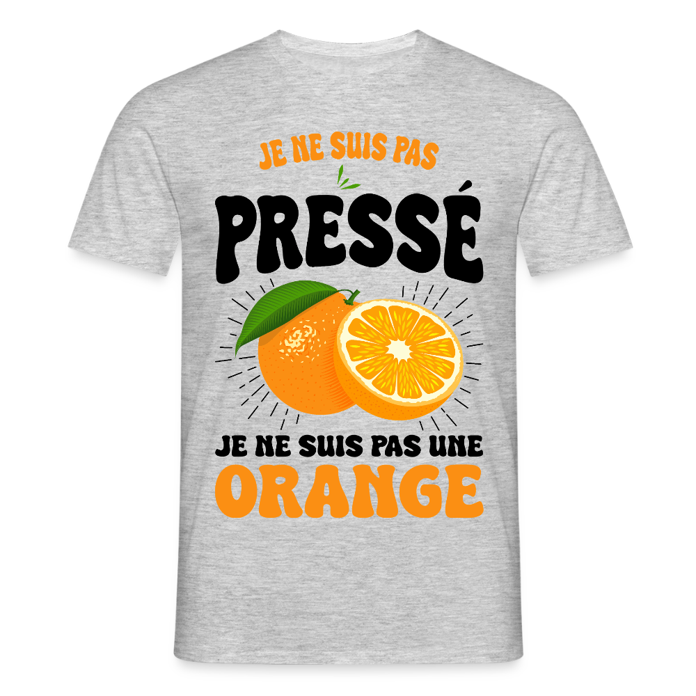 T-shirt Homme - Je ne suis pas une orange - gris chiné