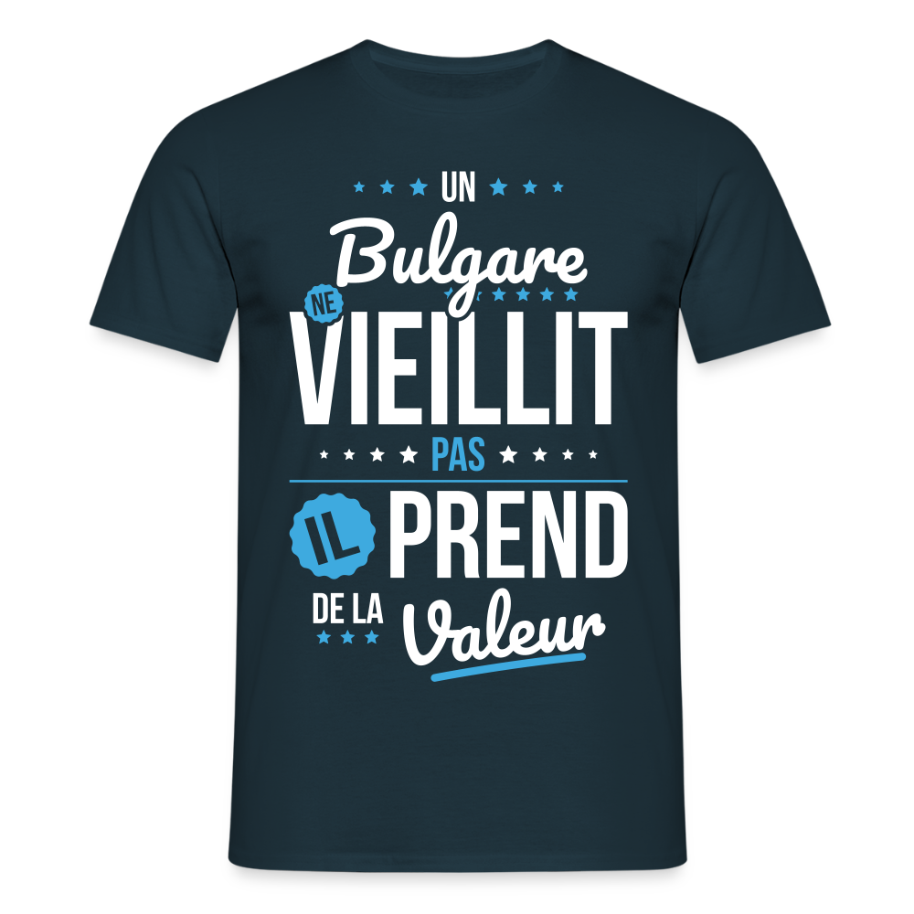 T-shirt Homme - Un Bulgare ne vieillit pas - marine