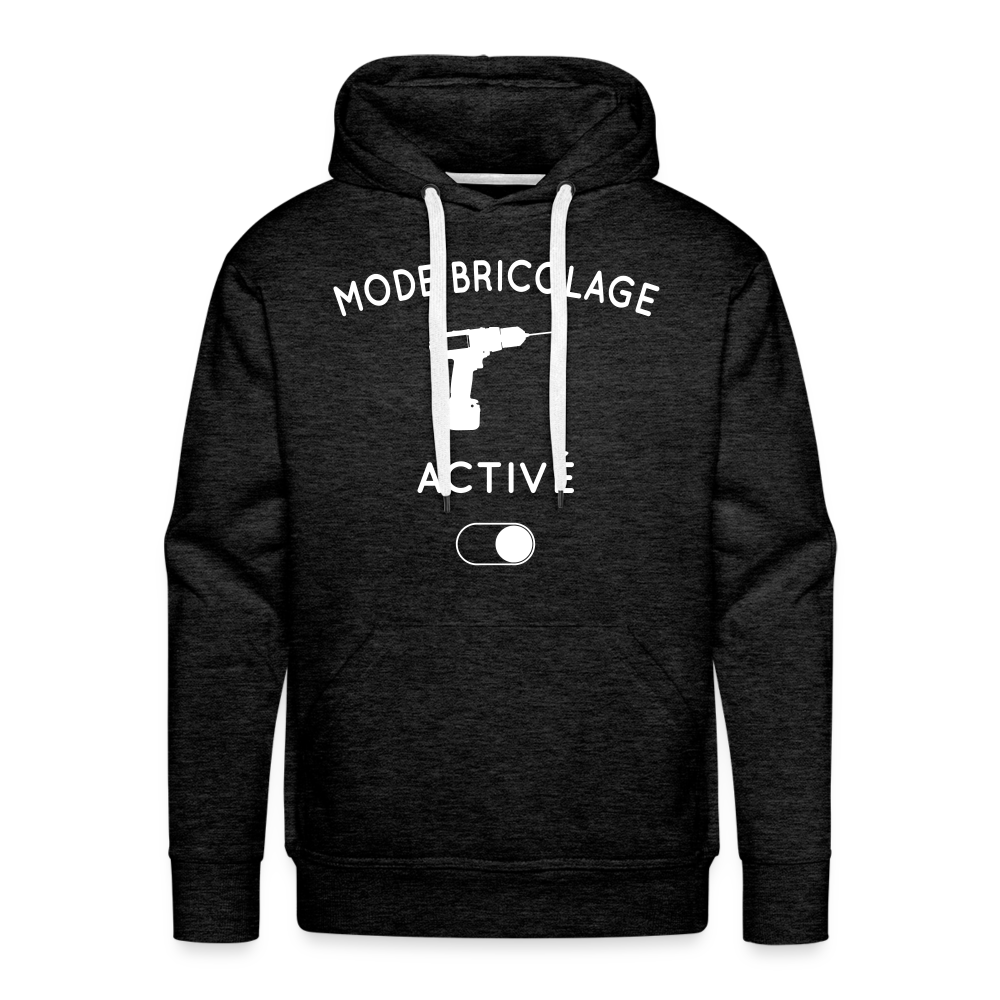 Sweat à capuche Premium Homme - Mode bricolage activé - charbon