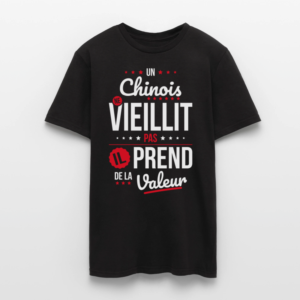 T-shirt Homme - Un Chinois ne vieillit pas - noir