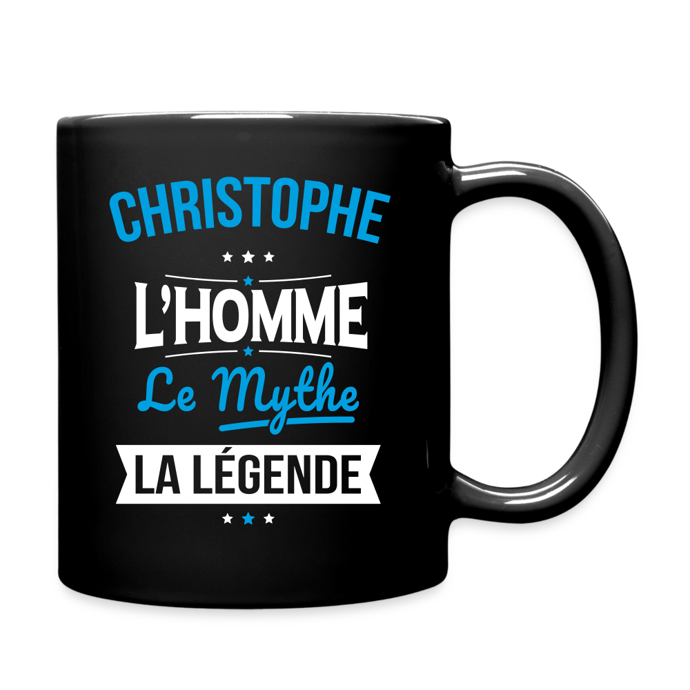 Mug uni - Christophe - l'Homme - le Mythe - la Légende - noir