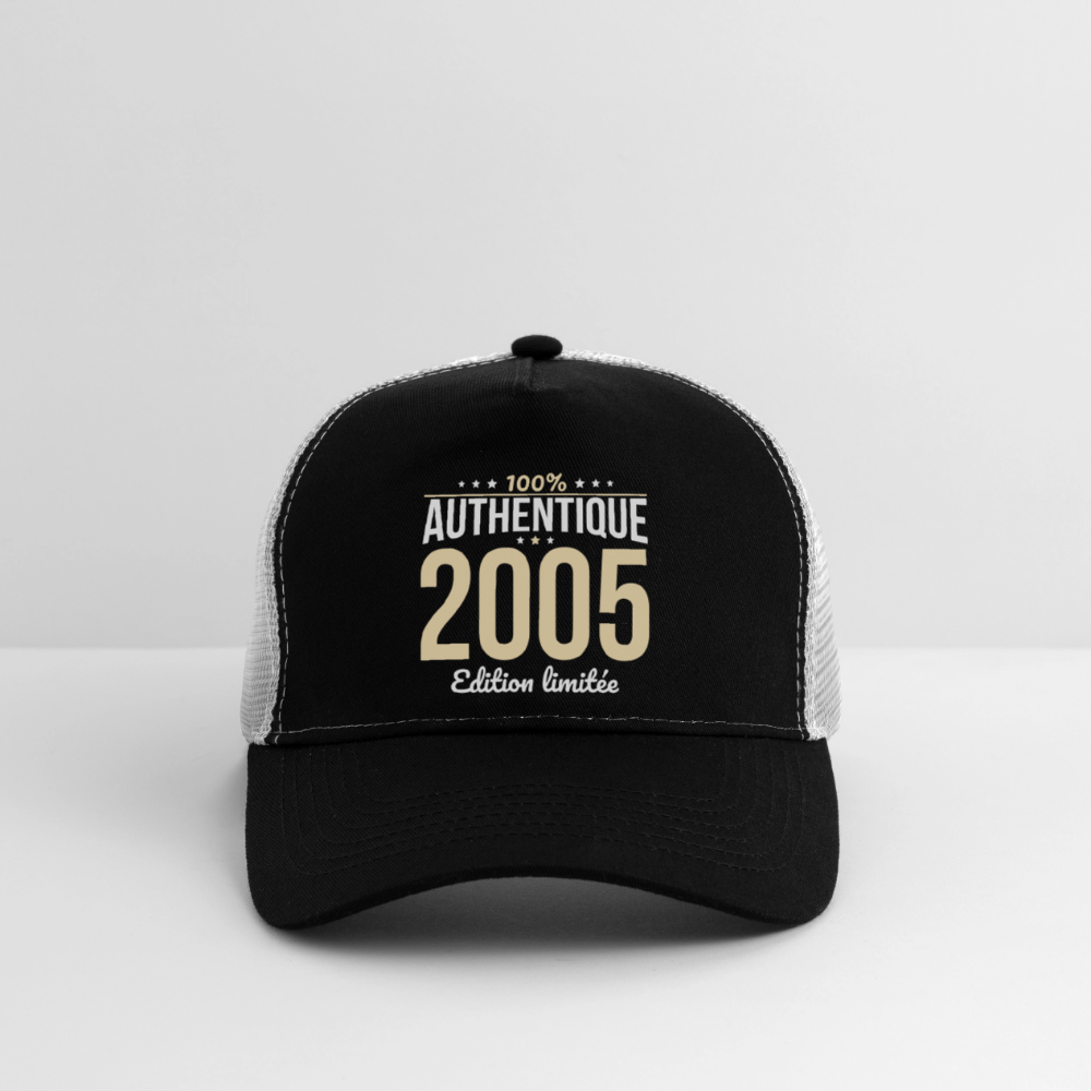 Casquette Trucker - Anniversaire 20 Ans - 100% Authentique 2005 - noir/gris pierre