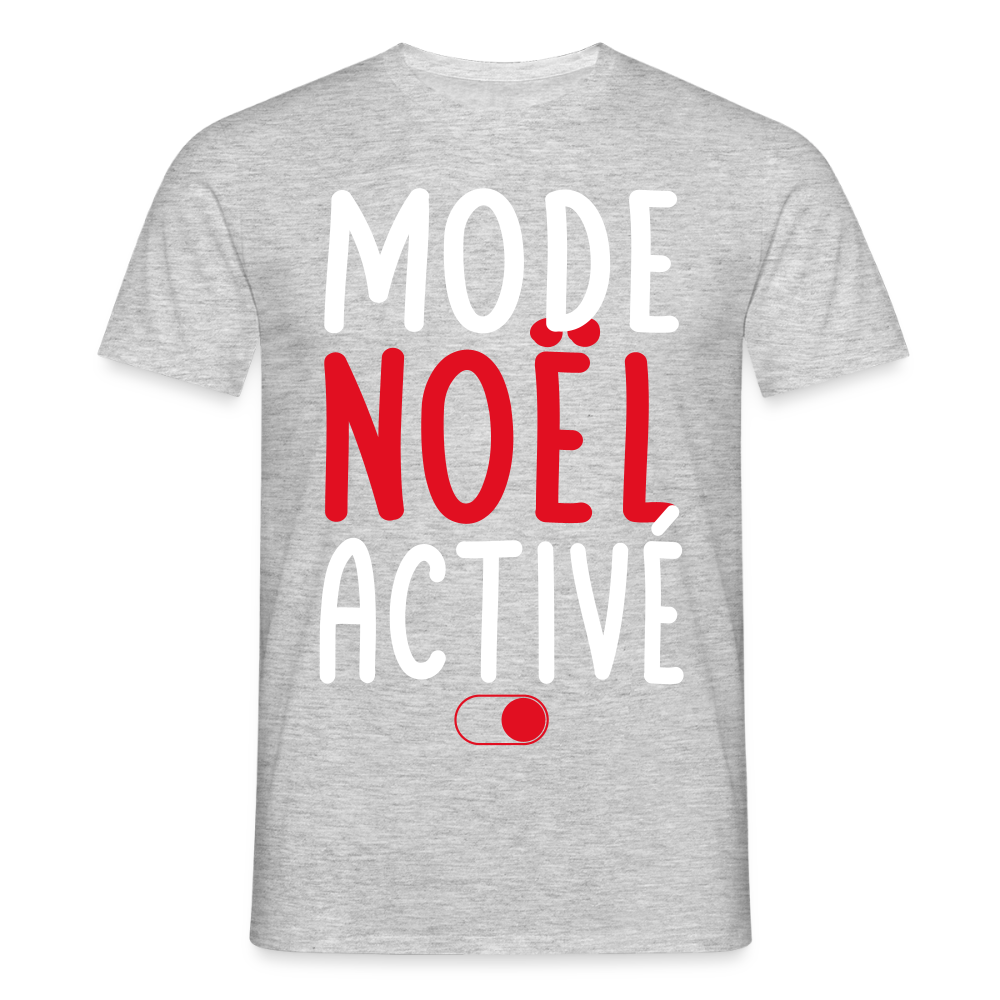 T-shirt Homme - Mode Noël activé - gris chiné