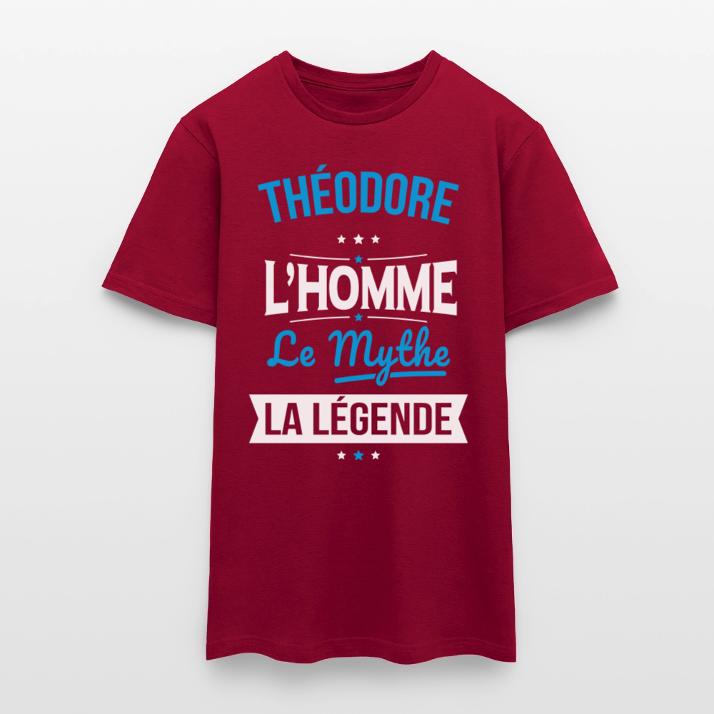 T-shirt Homme - Théodore - l'Homme - le Mythe - la Légende - rouge brique