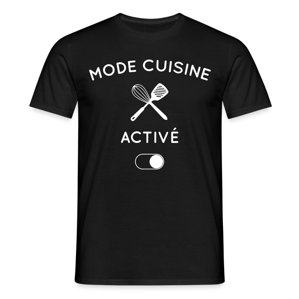 T-shirt Homme - Mode cuisine activé - noir