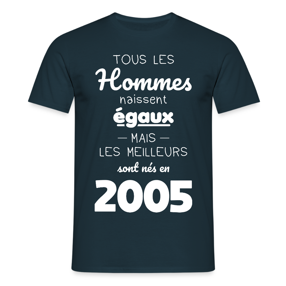 T-shirt Homme - Anniversaire 20 Ans - Les meilleurs sont nés en 2005 - marine