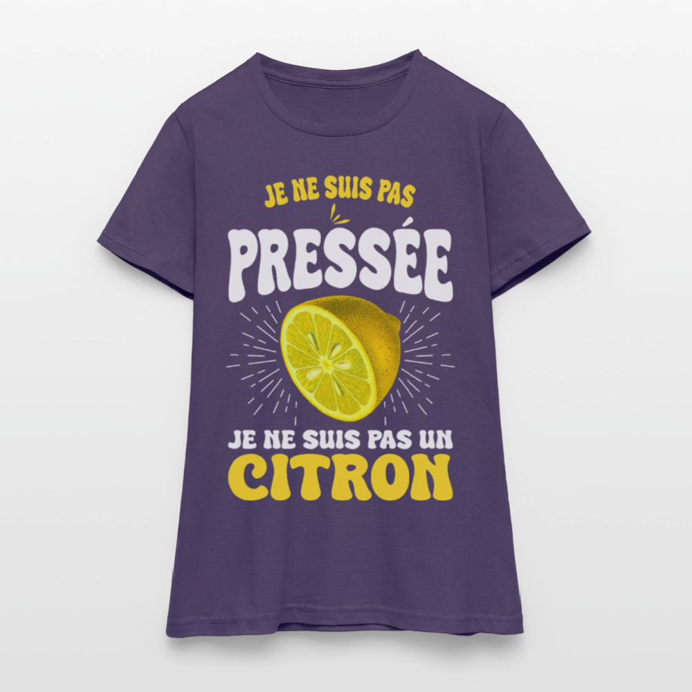 T-shirt Femme - Je ne suis pas un citron. - violet foncé