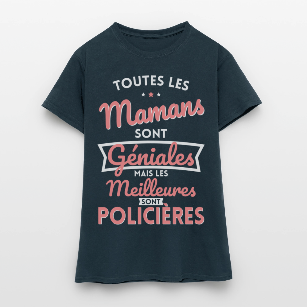 T-shirt Femme - Mamans géniales - Les meilleures sont policières - marine