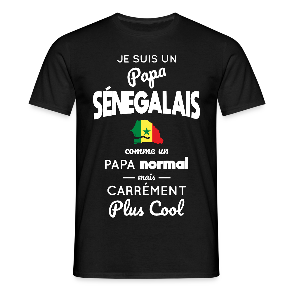T-shirt Homme - Papa Sénégalais Plus Cool - noir