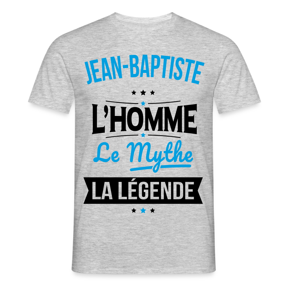 T-shirt Homme - Jean-Baptiste - l'Homme - le Mythe - la Légende - gris chiné