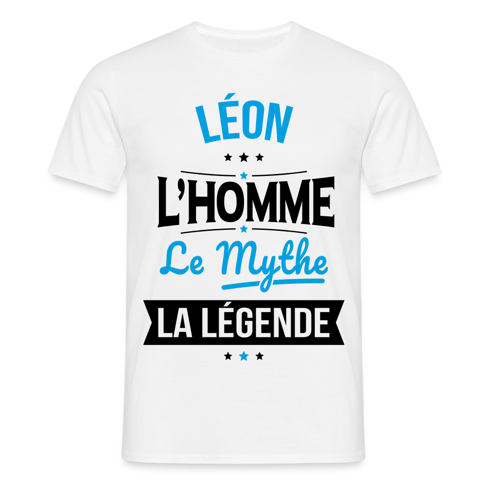 T-shirt Homme - Léon - l'Homme - le Mythe - la Légende - blanc