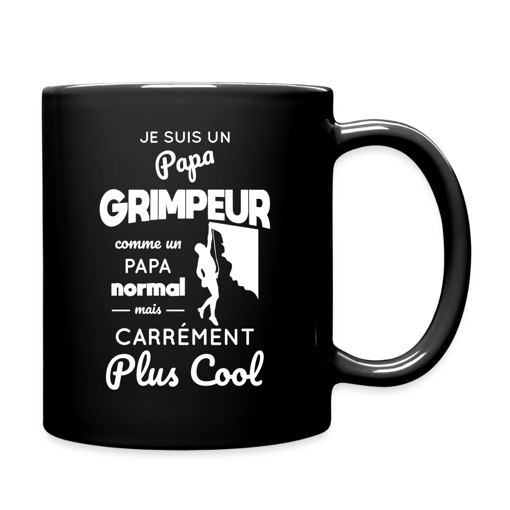 Mug uni - Papa grimpeur plus cool - noir