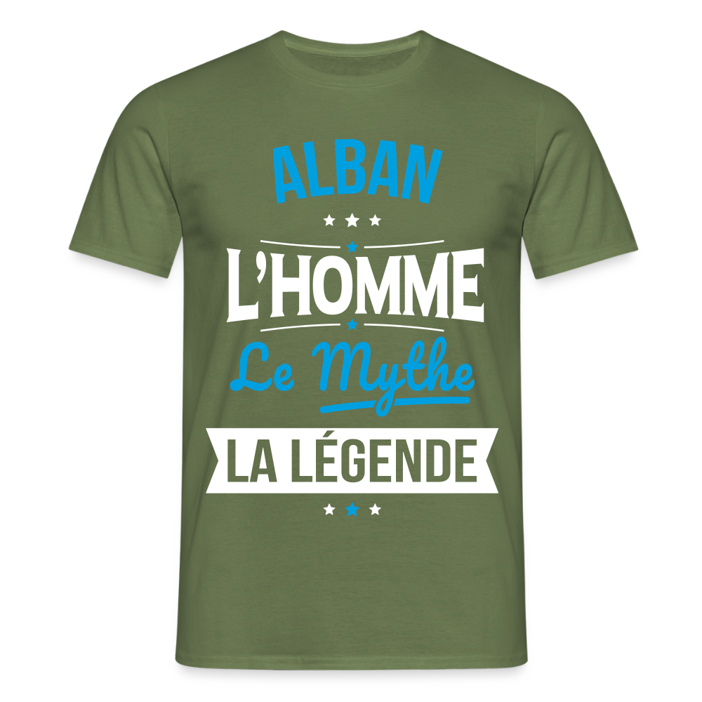 T-shirt Homme - Alban - l'Homme - le Mythe - la Légende - vert militaire