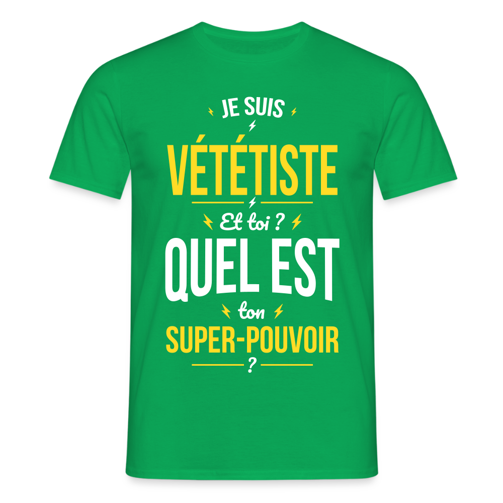 T-shirt Homme - Je suis vététiste - Super-pouvoir - vert