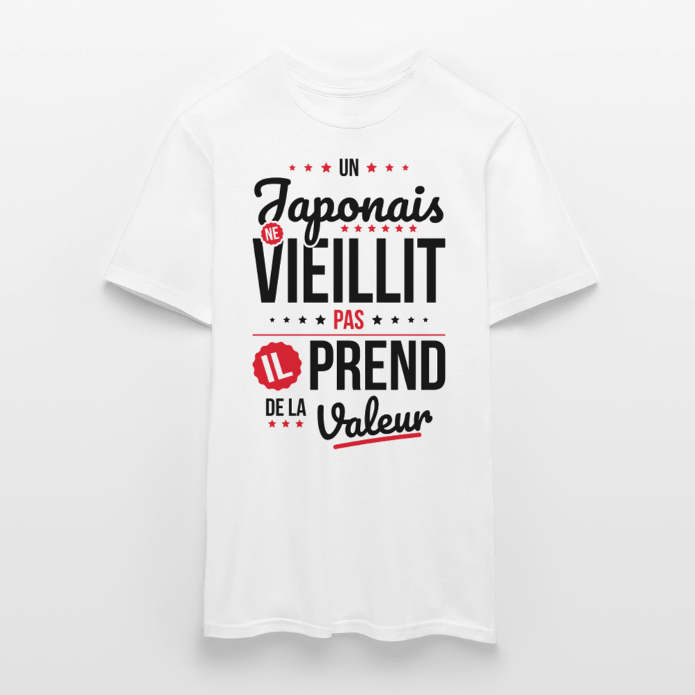 T-shirt Homme - Un Japonais ne vieillit pas - blanc