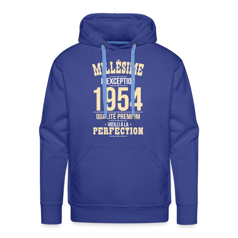Sweat à capuche Premium Homme - Anniversaire 71 Ans - Millésime 1954 - bleu royal