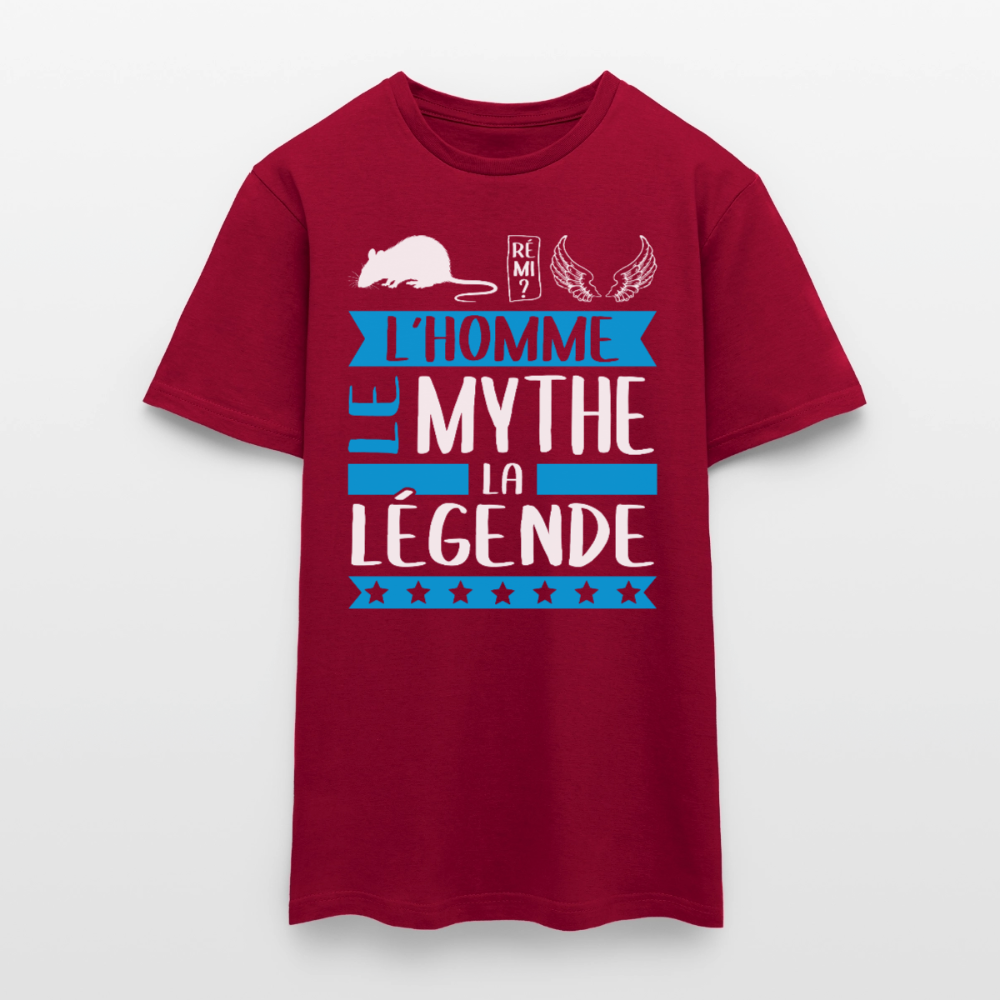 T-shirt homme Raphaël rébus – L’homme, le mythe, la légende - rouge brique