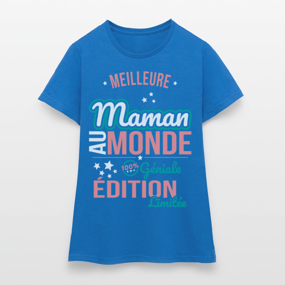 T-shirt Femme - Meilleure Maman au monde - bleu royal