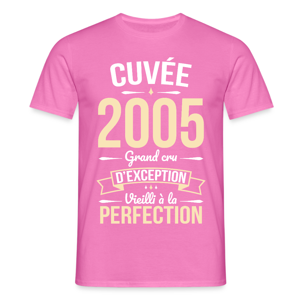 T-shirt Homme - Anniversaire 20 Ans - Cuvée 2005 - rose