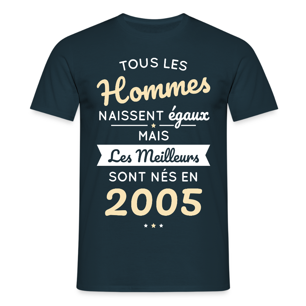 T-shirt Homme - Anniversaire 20 Ans - Les meilleurs sont nés en 2005 - marine