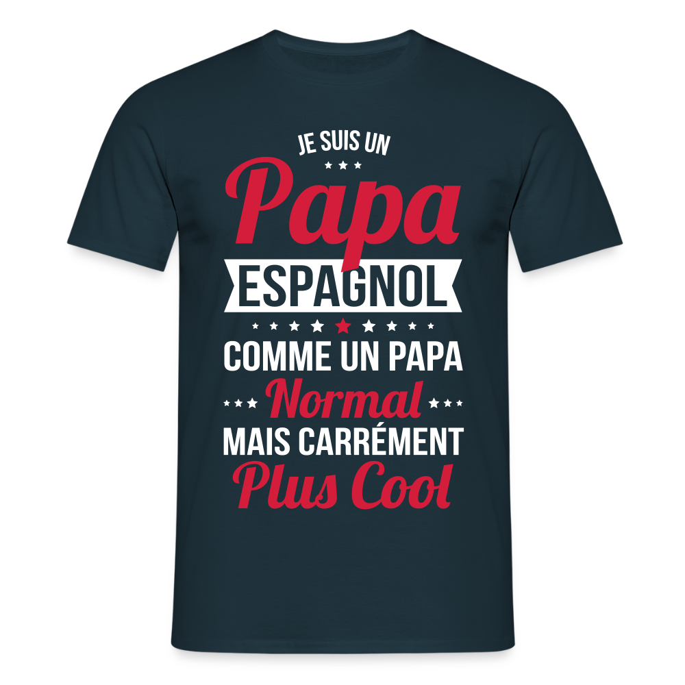 T-shirt Homme - Papa Espagnol Plus Cool - marine