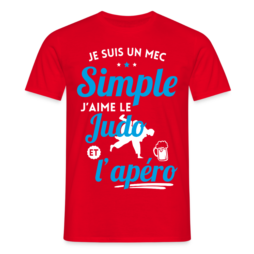 T-shirt Homme - J'aime le judo et l'apéro - rouge