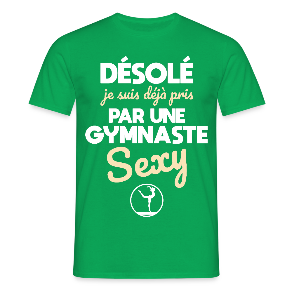 T-shirt Homme - Je suis pris par une gymnaste sexy - vert