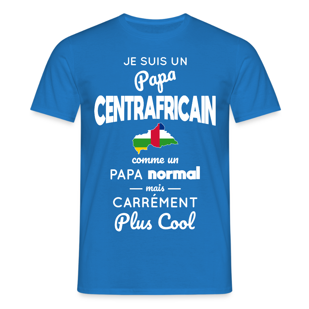 T-shirt Homme - Papa Centrafricain Plus Cool - bleu royal