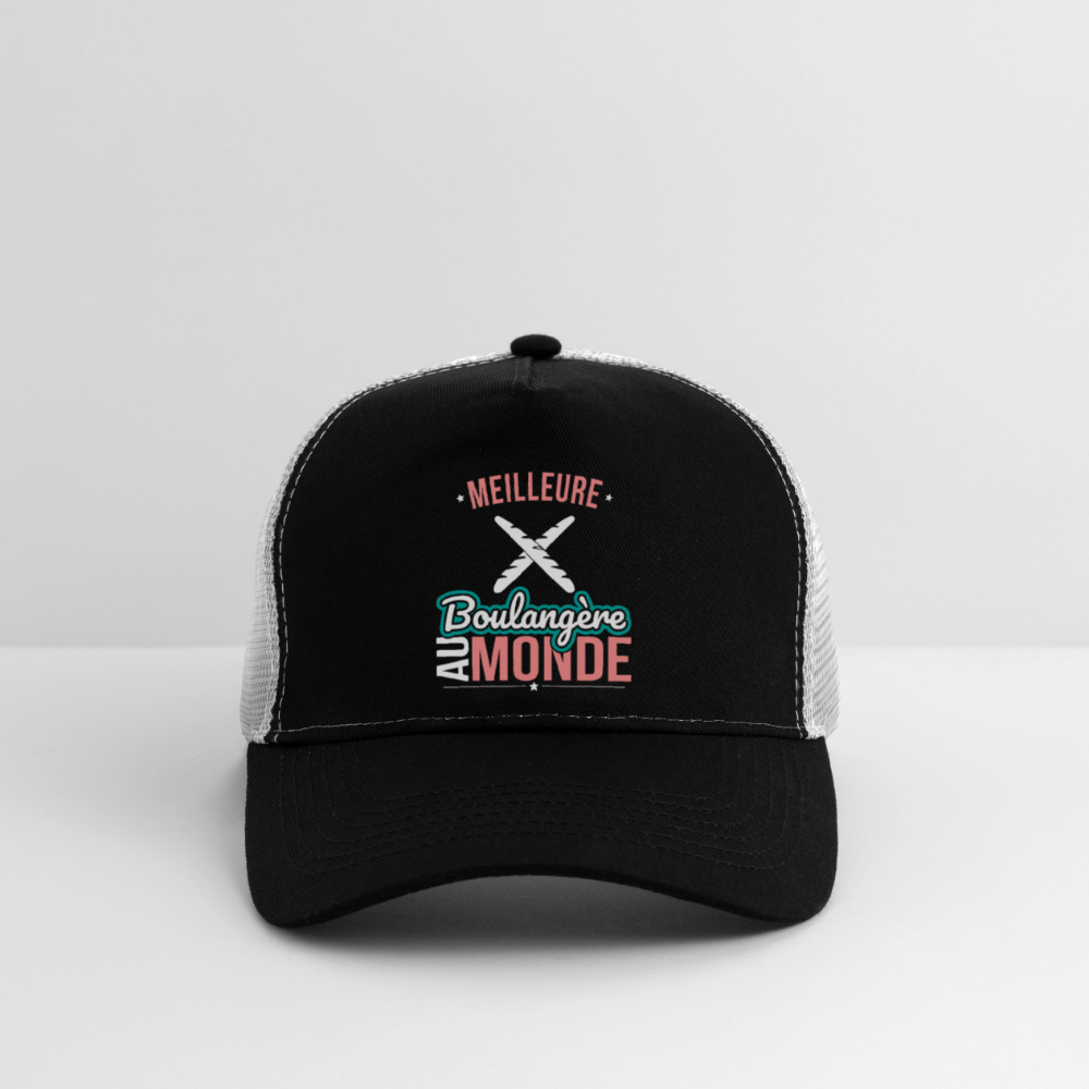 Casquette Trucker - Meilleure boulangère au monde - noir/gris pierre