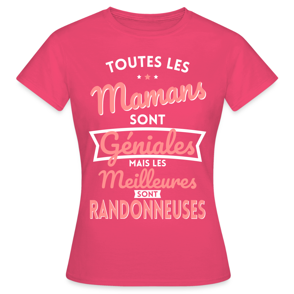 T-shirt Femme - Mamans géniales - Les meilleures sont randonneuses - rose azalée
