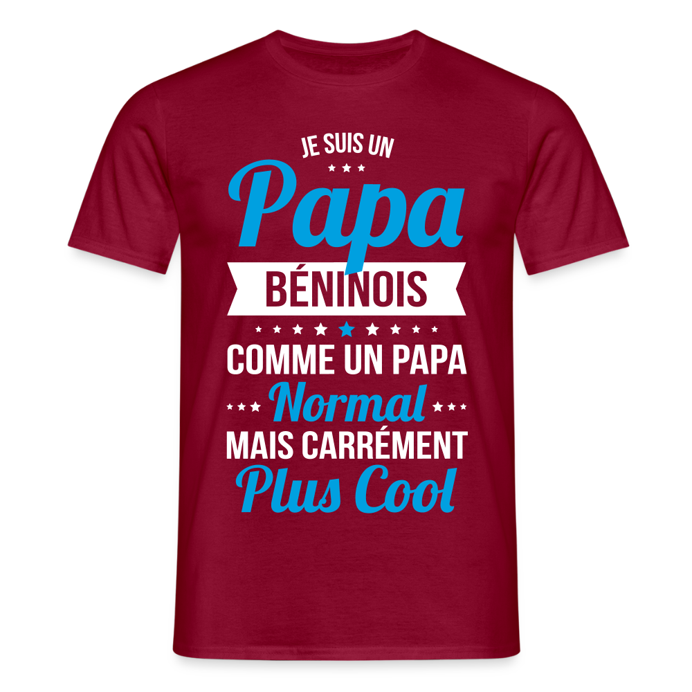 T-shirt Homme - Papa Béninois Plus Cool - rouge brique