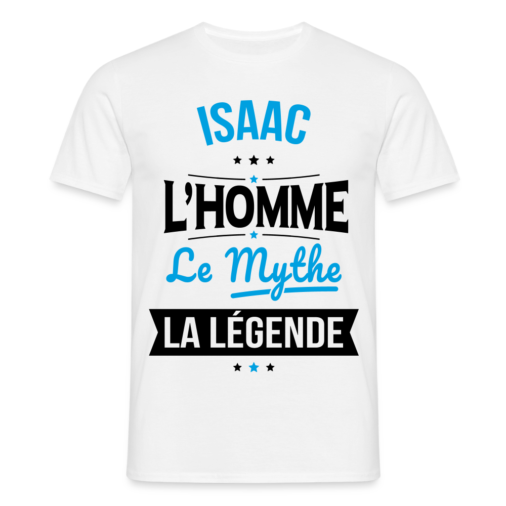T-shirt Homme - Isaac - l'Homme - le Mythe - la Légende - blanc