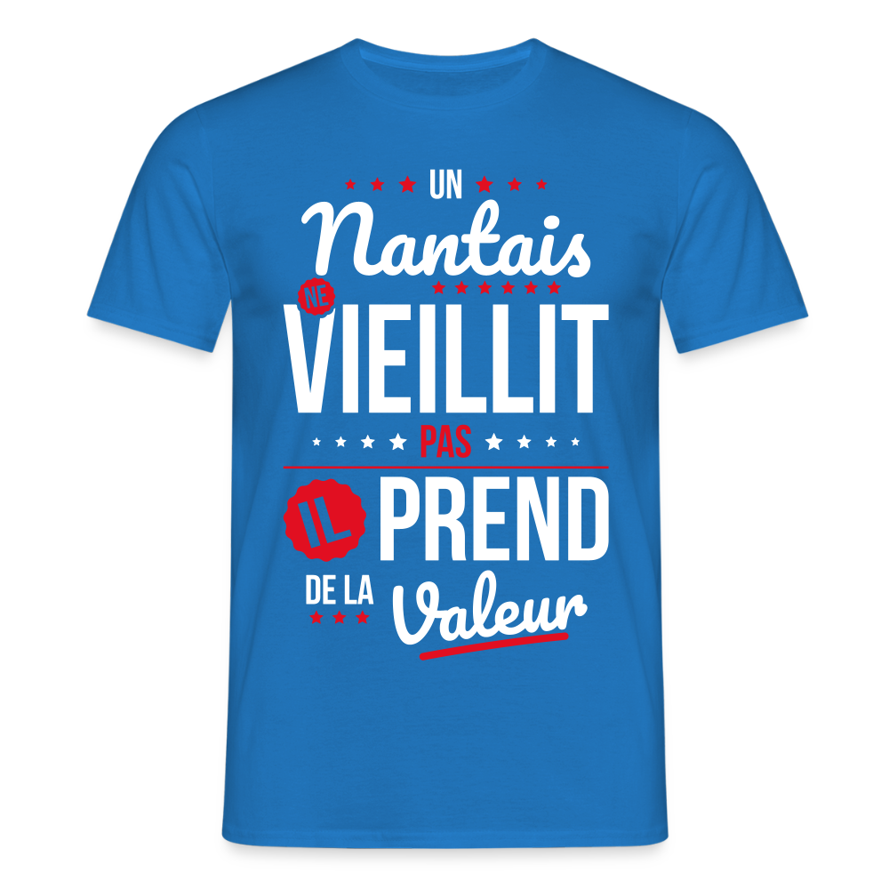 T-shirt Homme - Un Nantais ne vieillit pas - bleu royal