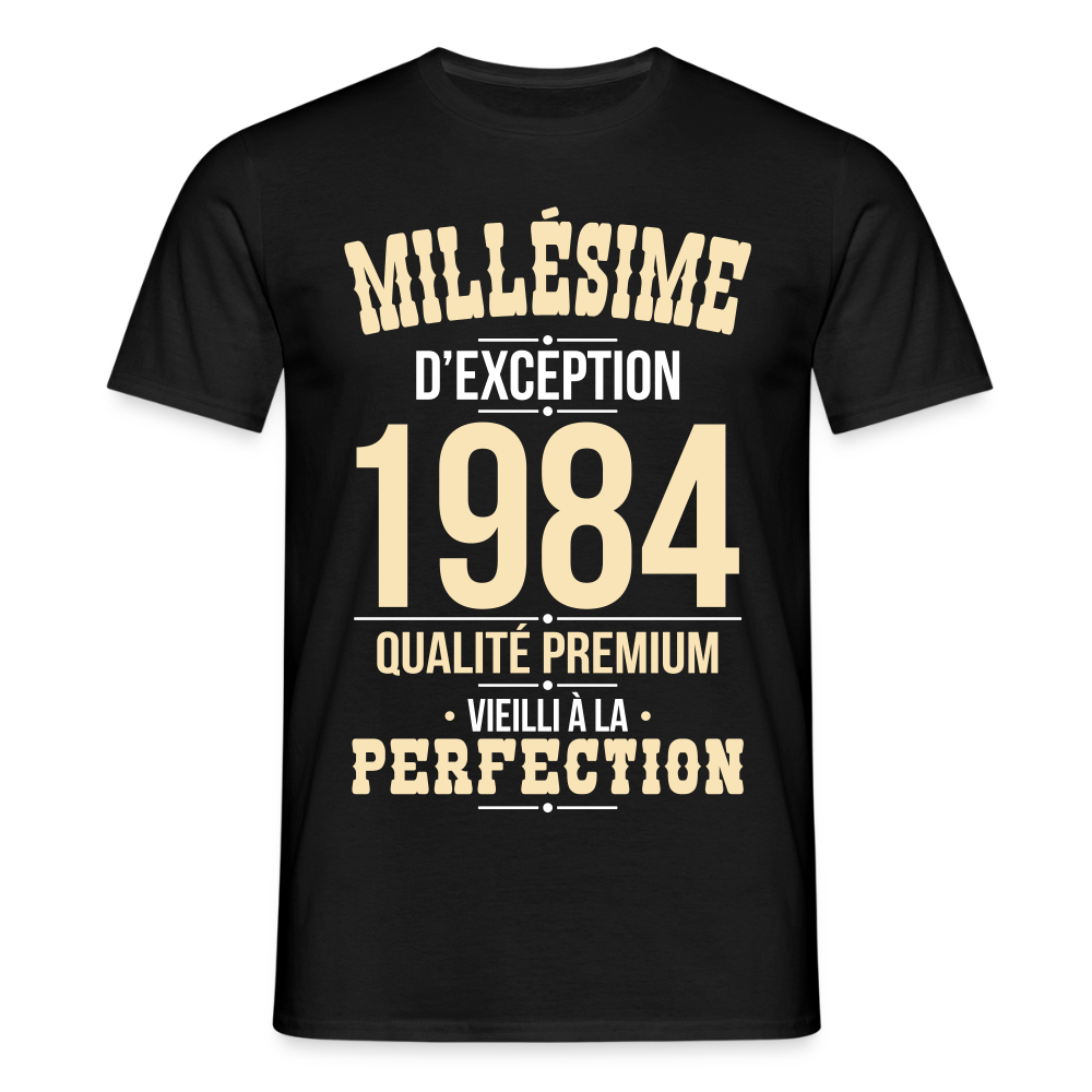 T-shirt Homme - Anniversaire 41 Ans - Millésime 1984 - noir