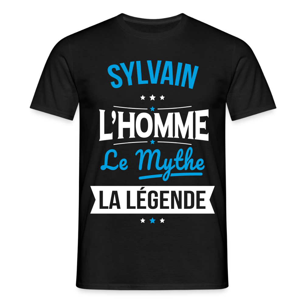 T-shirt Homme - Sylvain - l'Homme - le Mythe - la Légende - noir