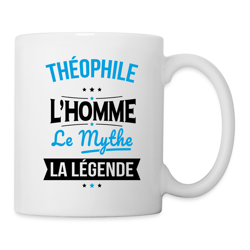 Mug blanc - Théophile - l'Homme - le Mythe - la Légende - blanc