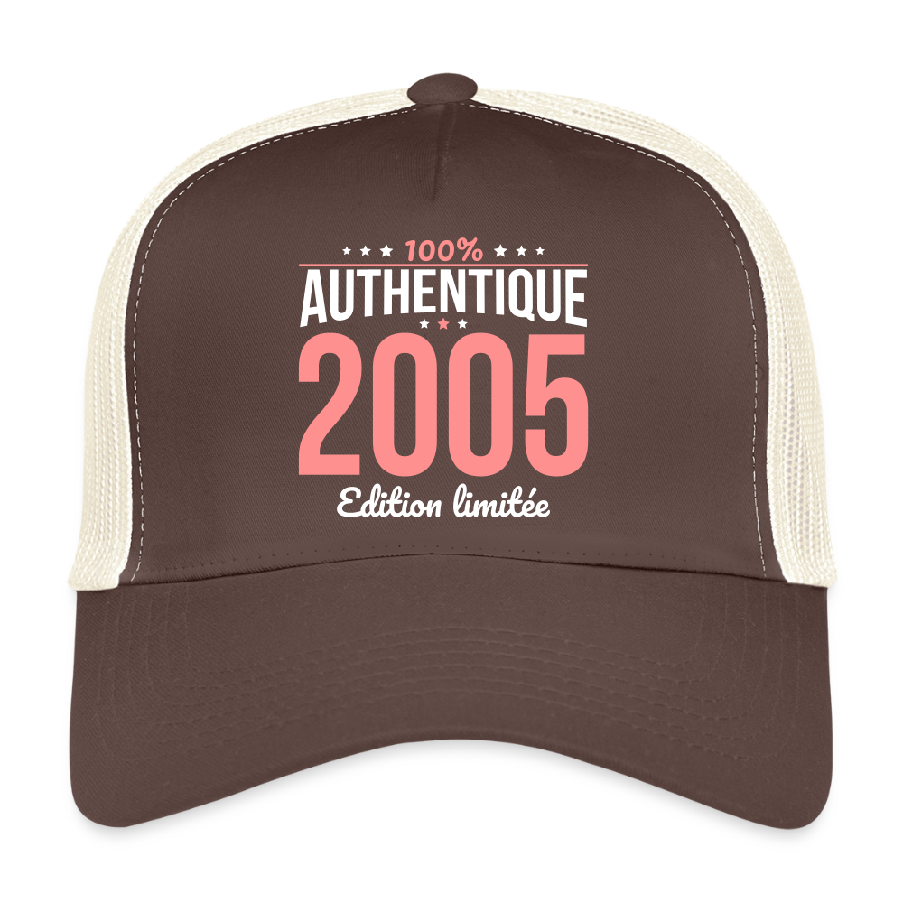 Casquette Trucker - Anniversaire 20 Ans - 100% Authentique 2005 - marron/beige
