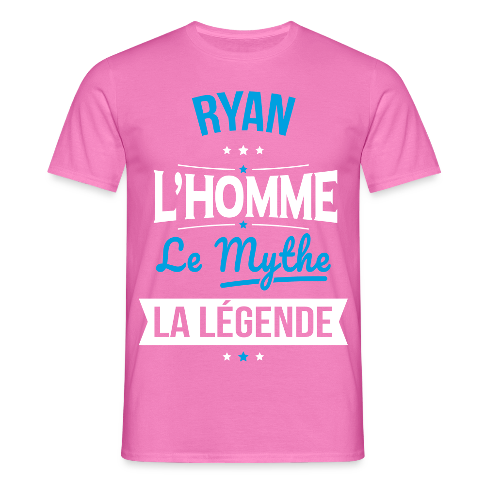 T-shirt Homme - Ryan - l'Homme - le Mythe - la Légende - rose