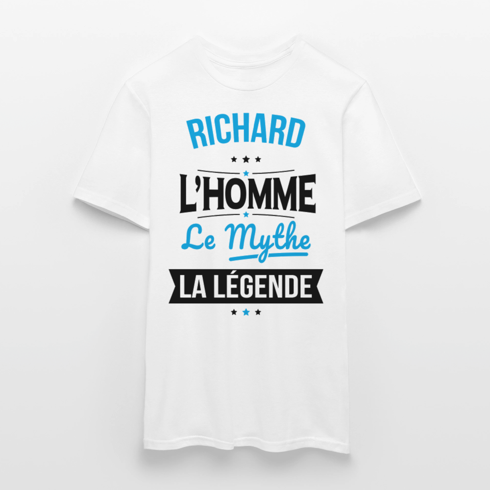 T-shirt Homme - Richard - l'Homme - le Mythe - la Légende - blanc
