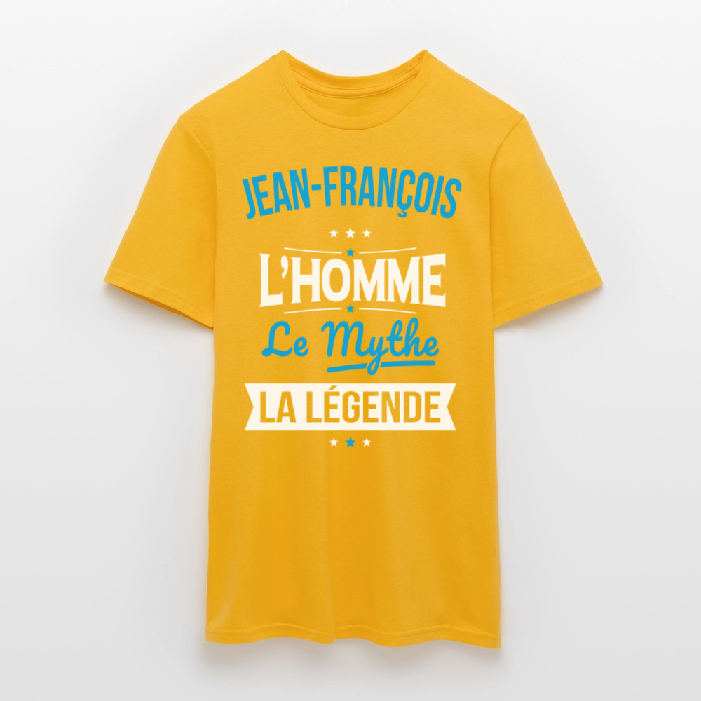 T-shirt Homme - Jean-François - l'Homme - le Mythe - la Légende - jaune