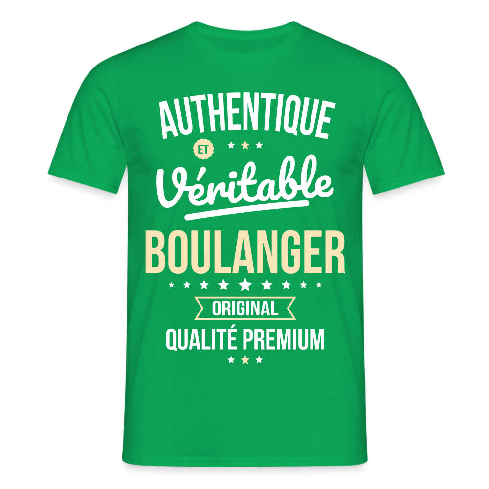 T-shirt Homme - Authentique et véritable Boulanger - vert