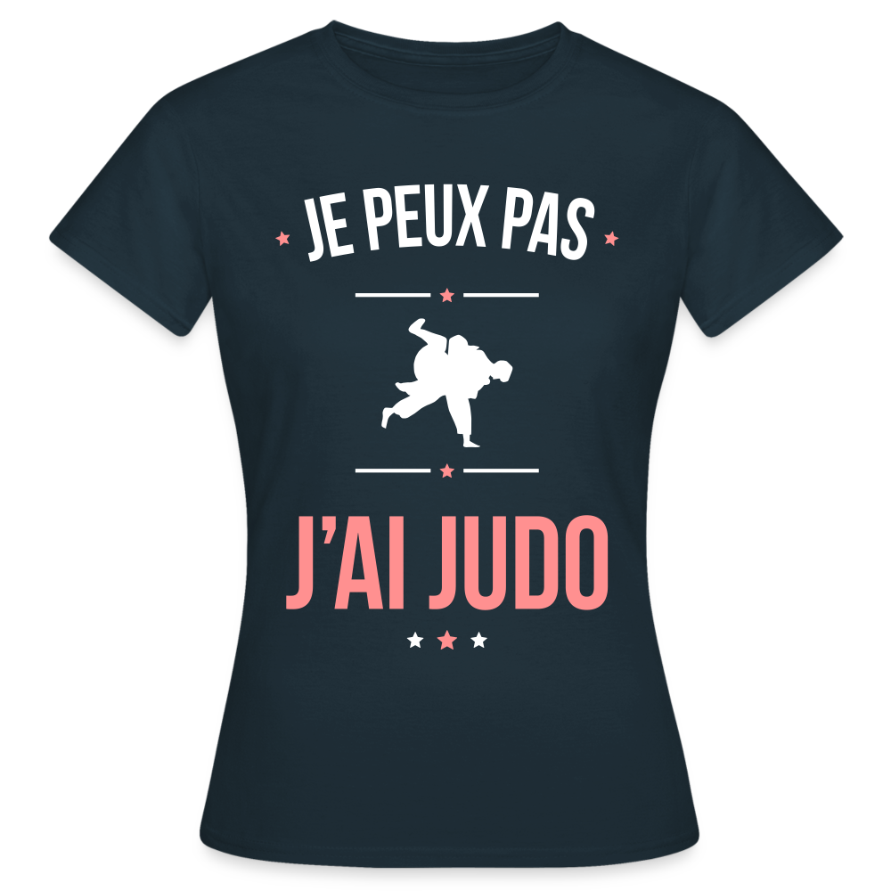 T-shirt Femme - Je peux pas j'ai Judo - marine