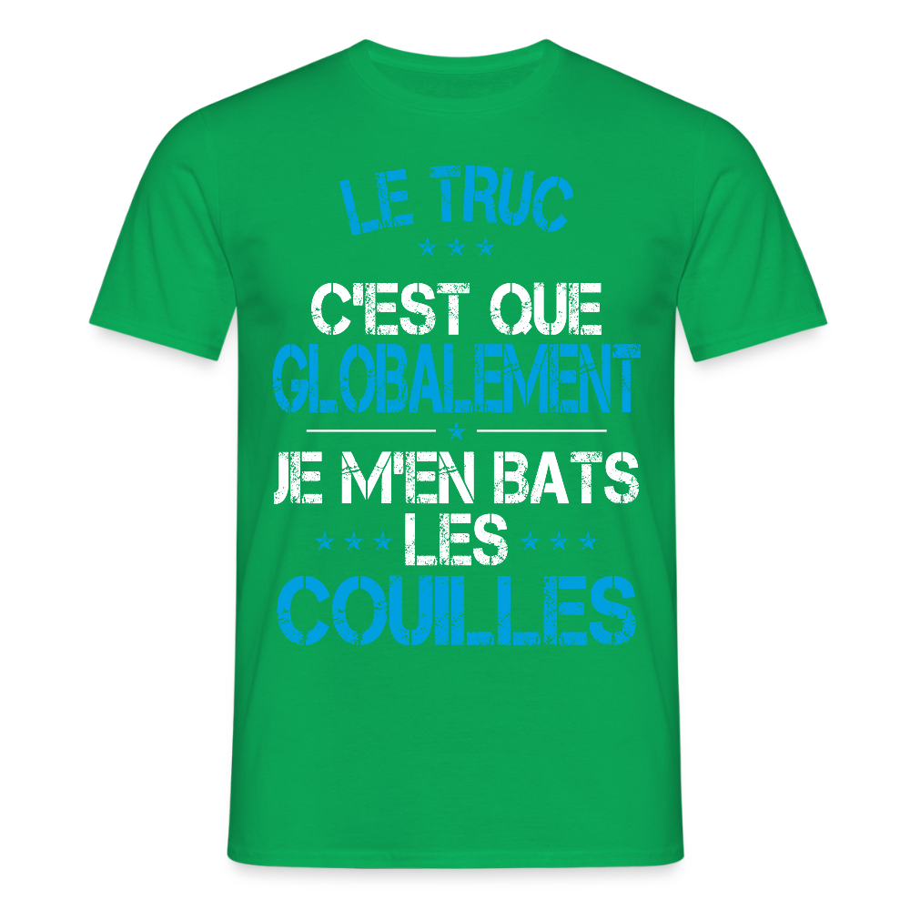 T-shirt Homme - Je m'en bats les couilles - vert