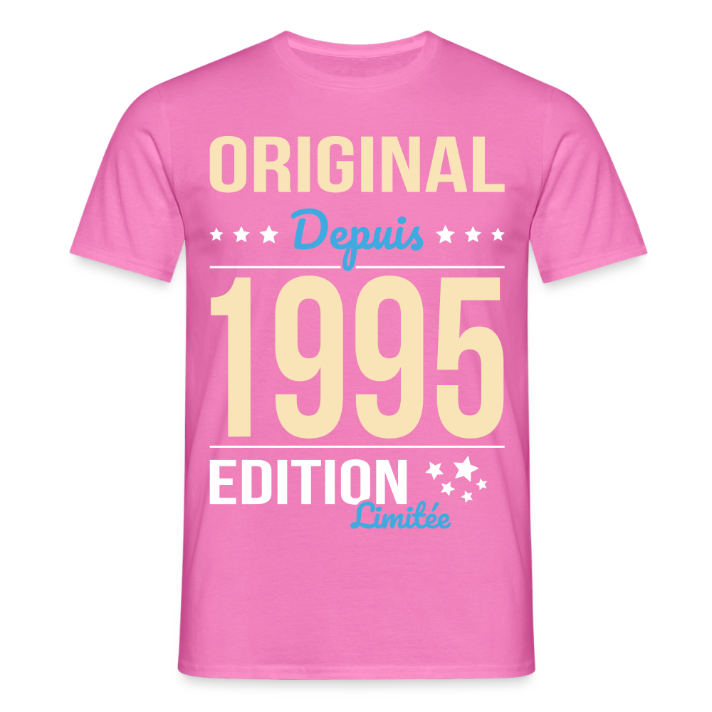 T-shirt Homme - Anniversaire 30 Ans - Original depuis 1995 - rose