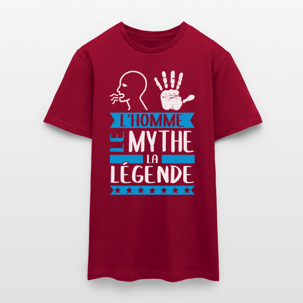 T-shirt homme Romain rébus – L’homme, le mythe, la légende - rouge brique