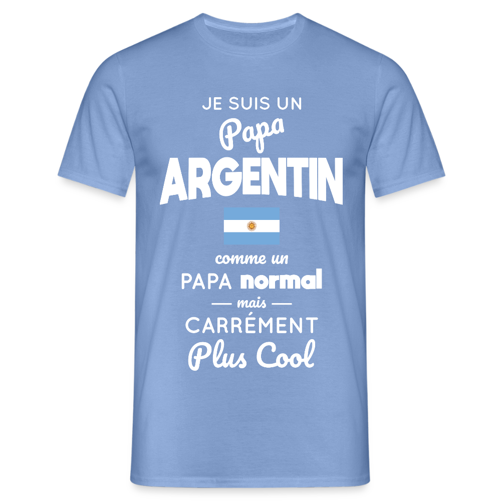 T-shirt Homme - Papa Argentin Plus Cool - carolina blue