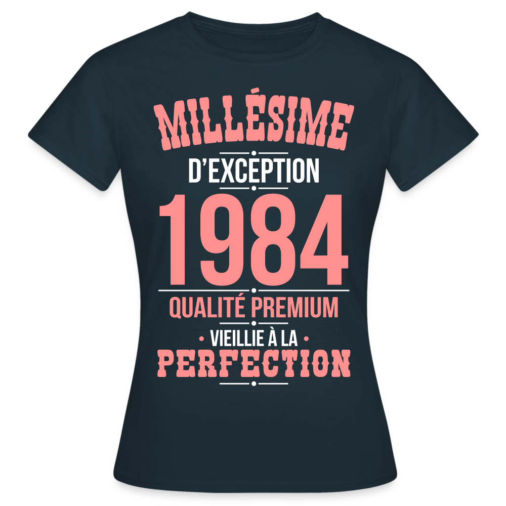 T-shirt Femme - Anniversaire 41 Ans - Millésime 1984 - marine