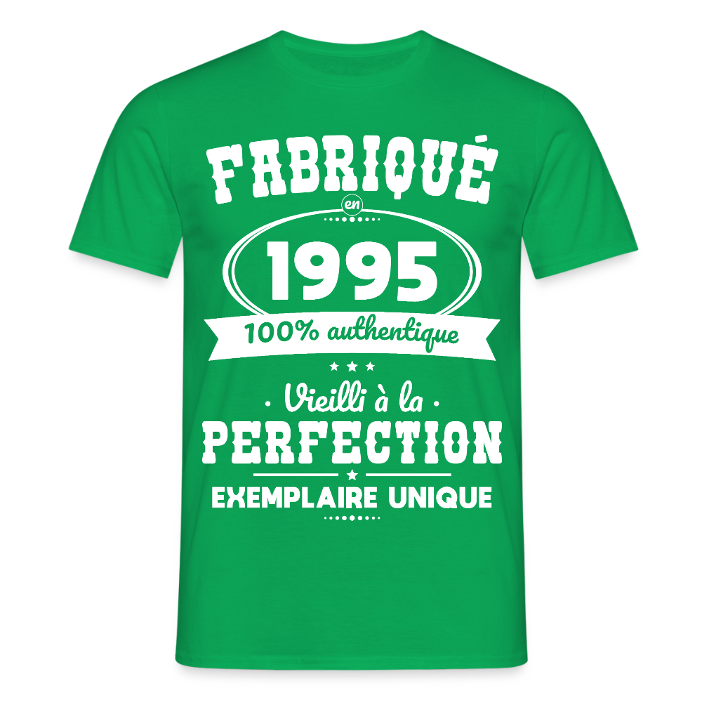 T-shirt Homme - Anniversaire 30 Ans - Fabriqué en 1995 - vert
