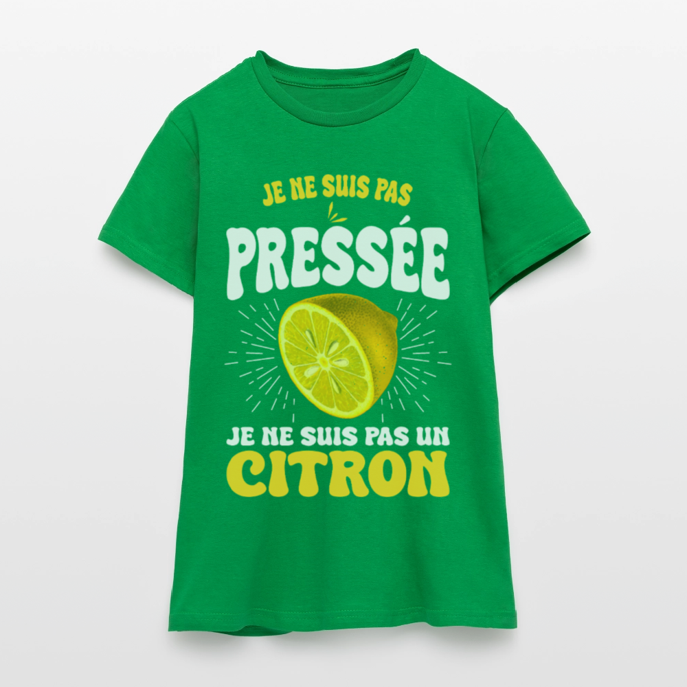 T-shirt Femme - Je ne suis pas un citron. - vert